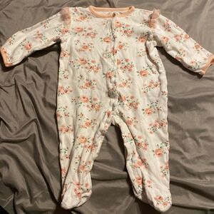 Kyle & Deena 6-9M Baby Girl Floral Snap Footie